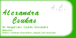 alexandra csukas business card