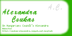 alexandra csukas business card